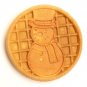 Nostalgia My Mini Personal SNOWMAN WAFFLE Maker BLUE Non-Stick 6.75x5.00x3"