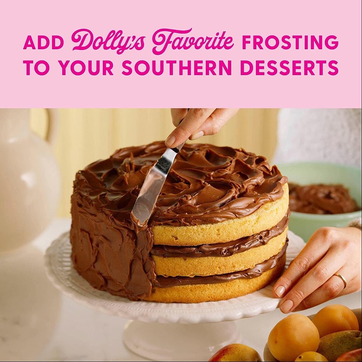 Duncan Hines Dolly Partons Chocolate Buttercream Cake Frosting BS DATE