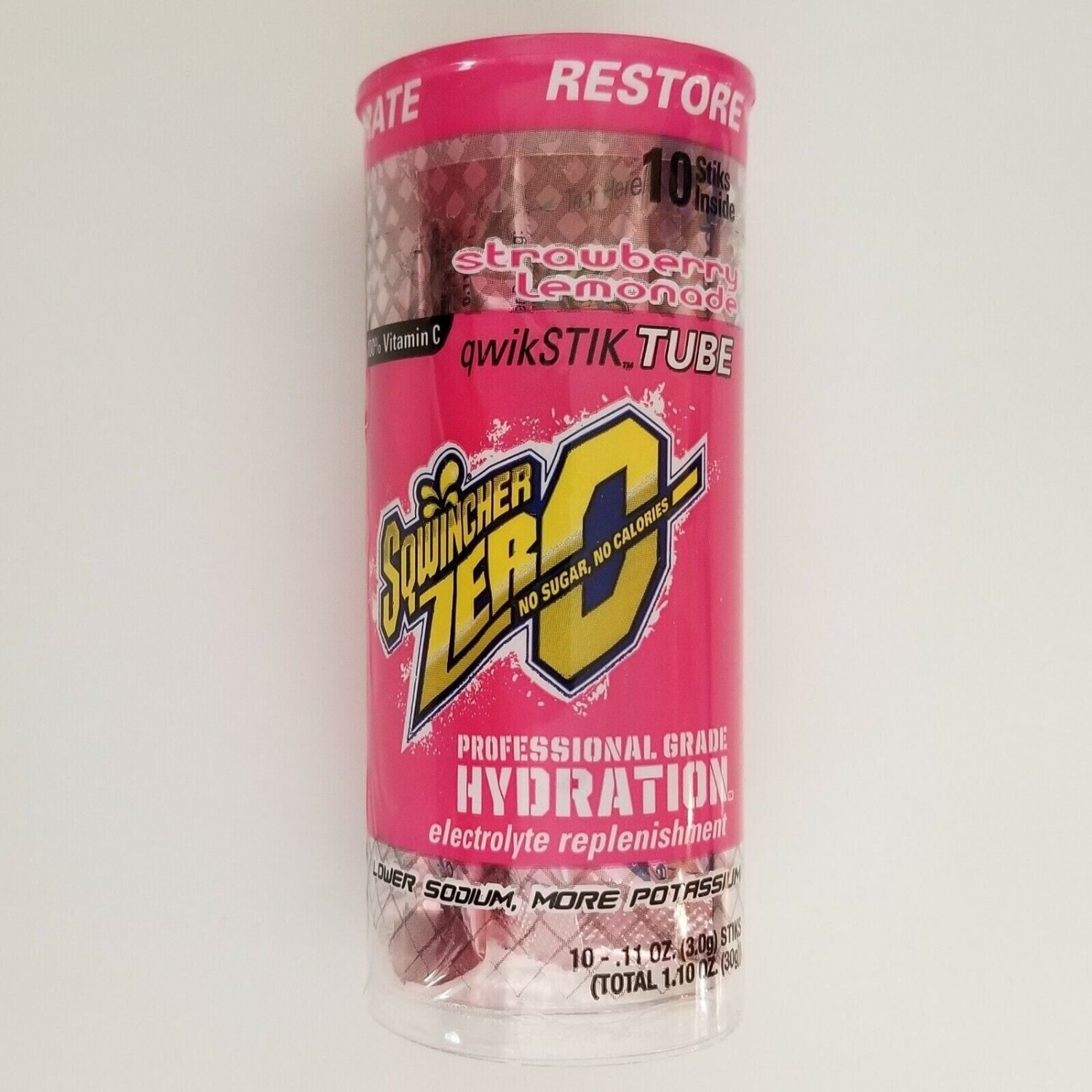 Sqwincher ZERO Sugar Free Electrolyte Beverage 10 FRUIT PUNCH Packets