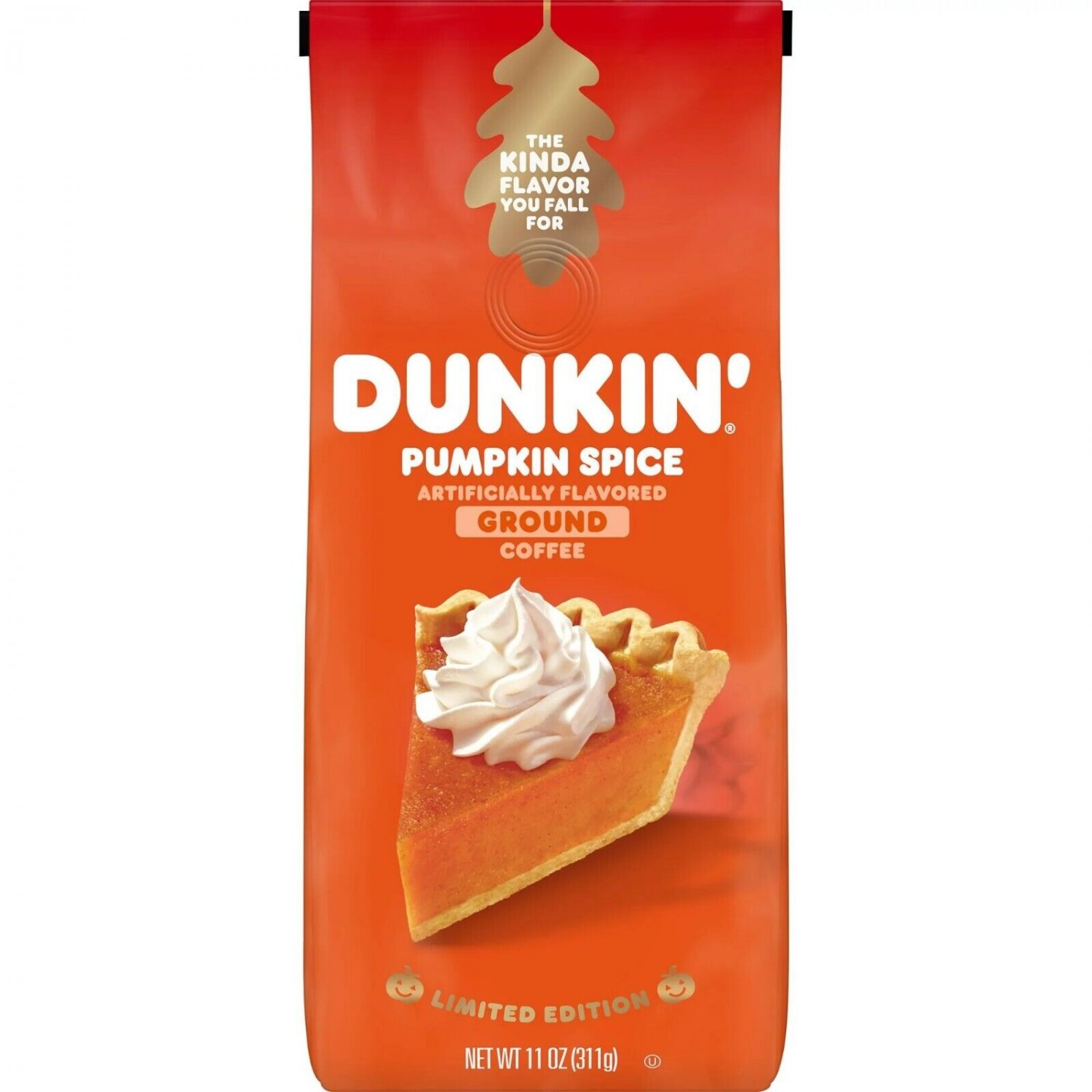 Dunkin’ Pumpkin Spice Ground Coffee Limited Ed Fall 11oz. Bag DATE BSB