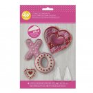 Wilton Valentine Mold HEARTS & XOXO Cookie Decorating Kit