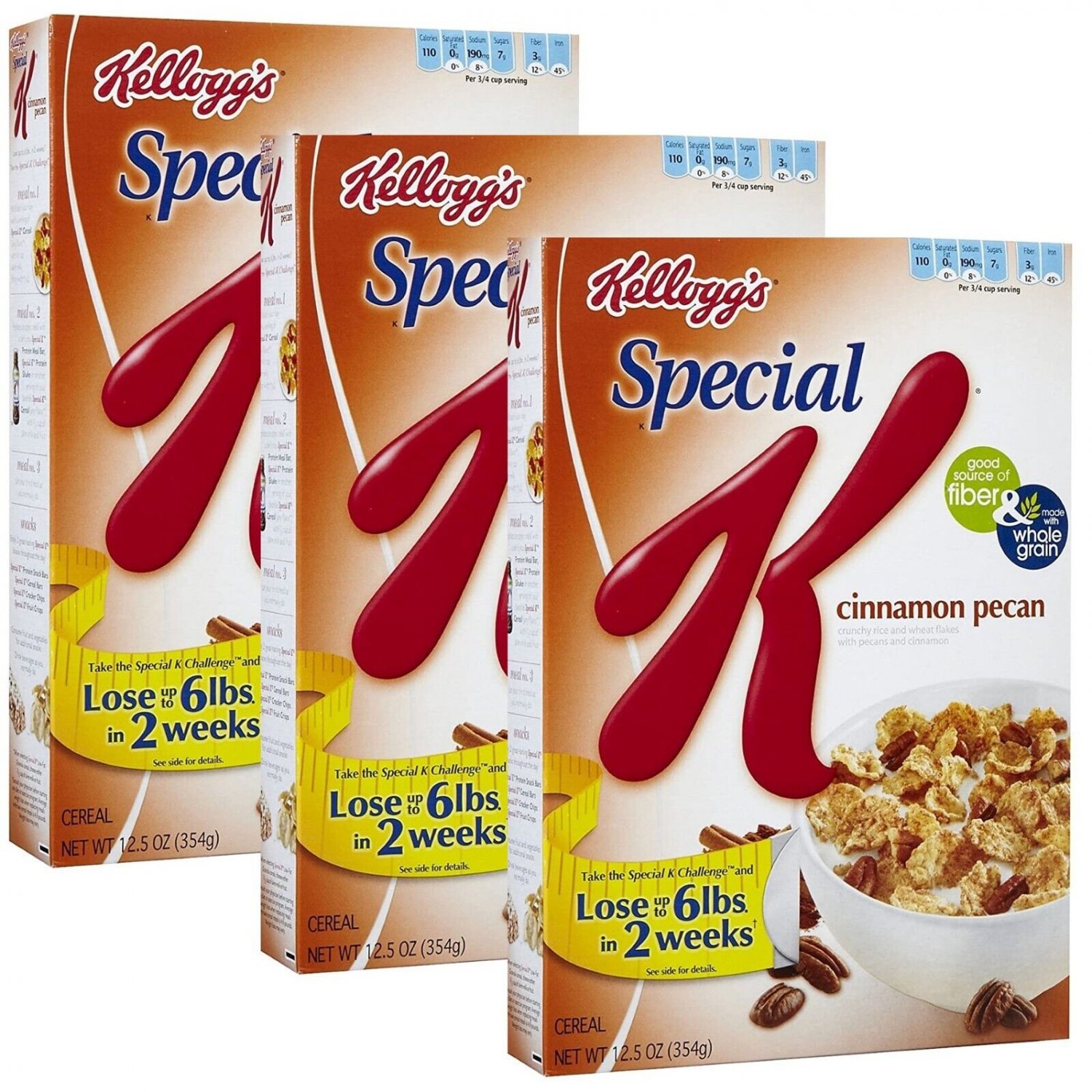 Kelloggs Special K Breakfast Cereal Cinnamon And Pecan 13 Oz 3 Boxes