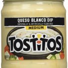 Frito Lay, Tostitos, Queso Blanco, Medium Dip, 15oz Jar (Pack of 1)