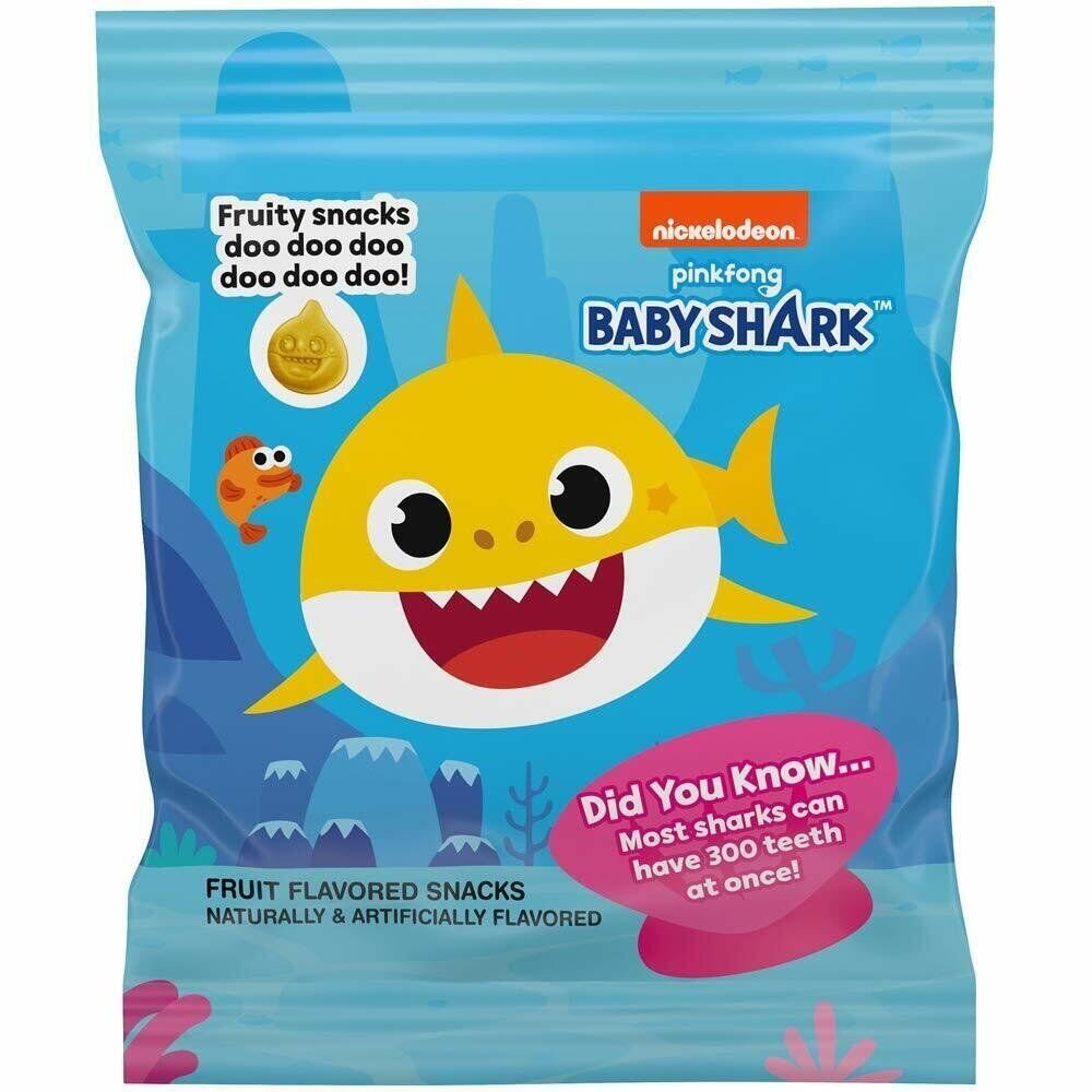 Funables BABY SHARK Assorted Fruit Snacks, 8oz. 10 Ct. (Pouches)