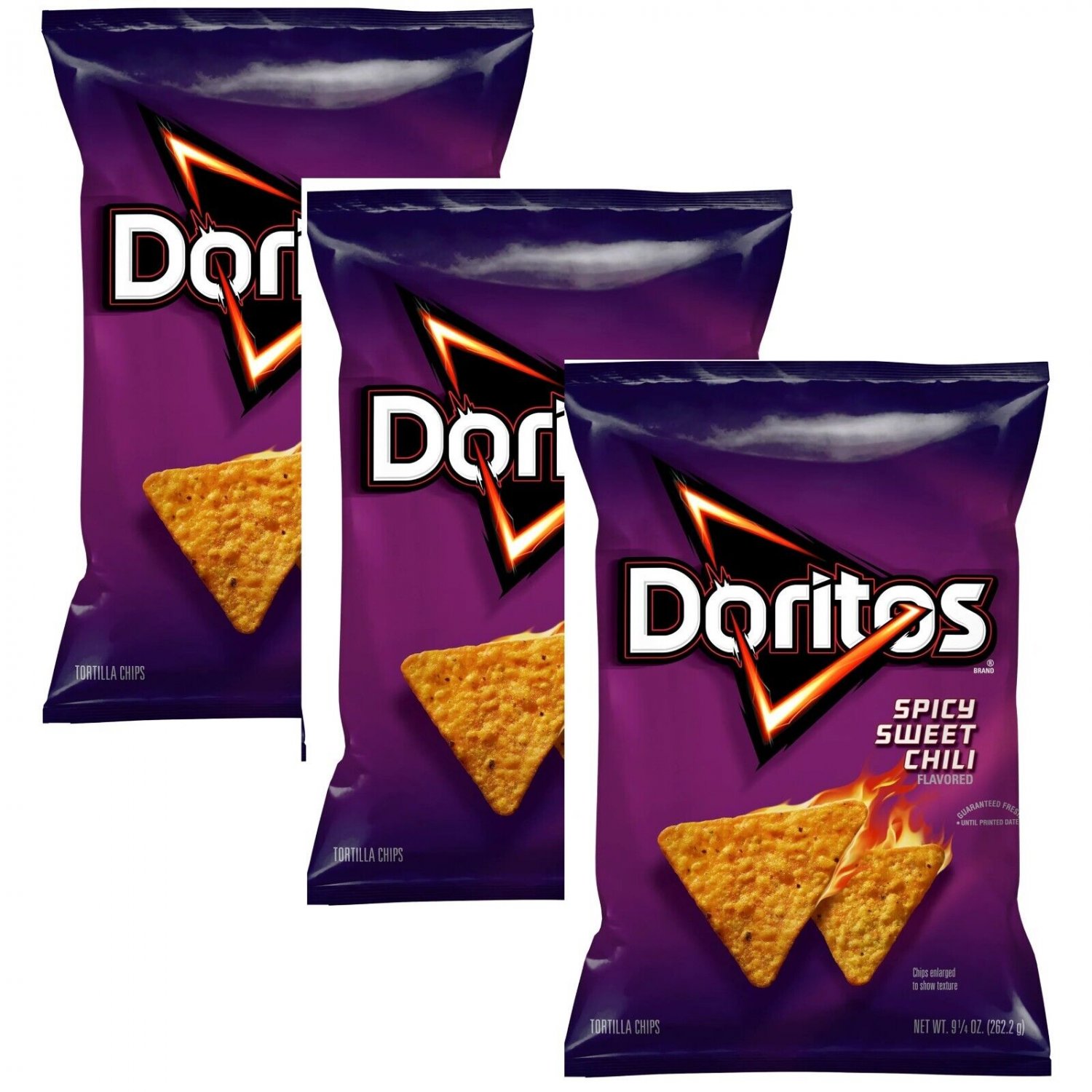 Doritos, SPICY SWEET CHILI Flavored Tortilla Chips, 9.25 oz Bag (Pack of 3)