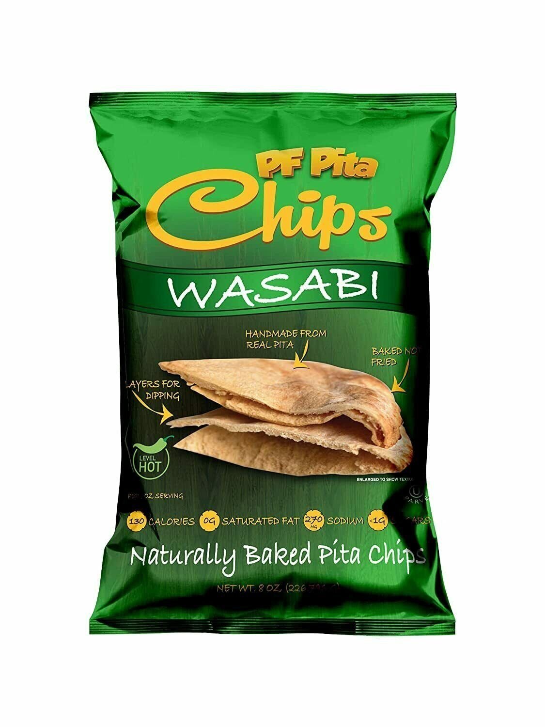 PF Pita Chips, Wasabi, Naturally Baked, 8 Oz, No GMO &iuml;&cedil;�OU &iuml;&cedil;�Vegan