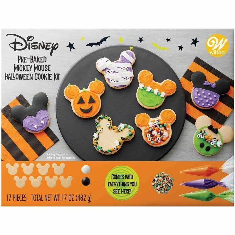 Disney PreBaked Mickey Mouse Halloween Cookie Decorating Kit, 17Piece