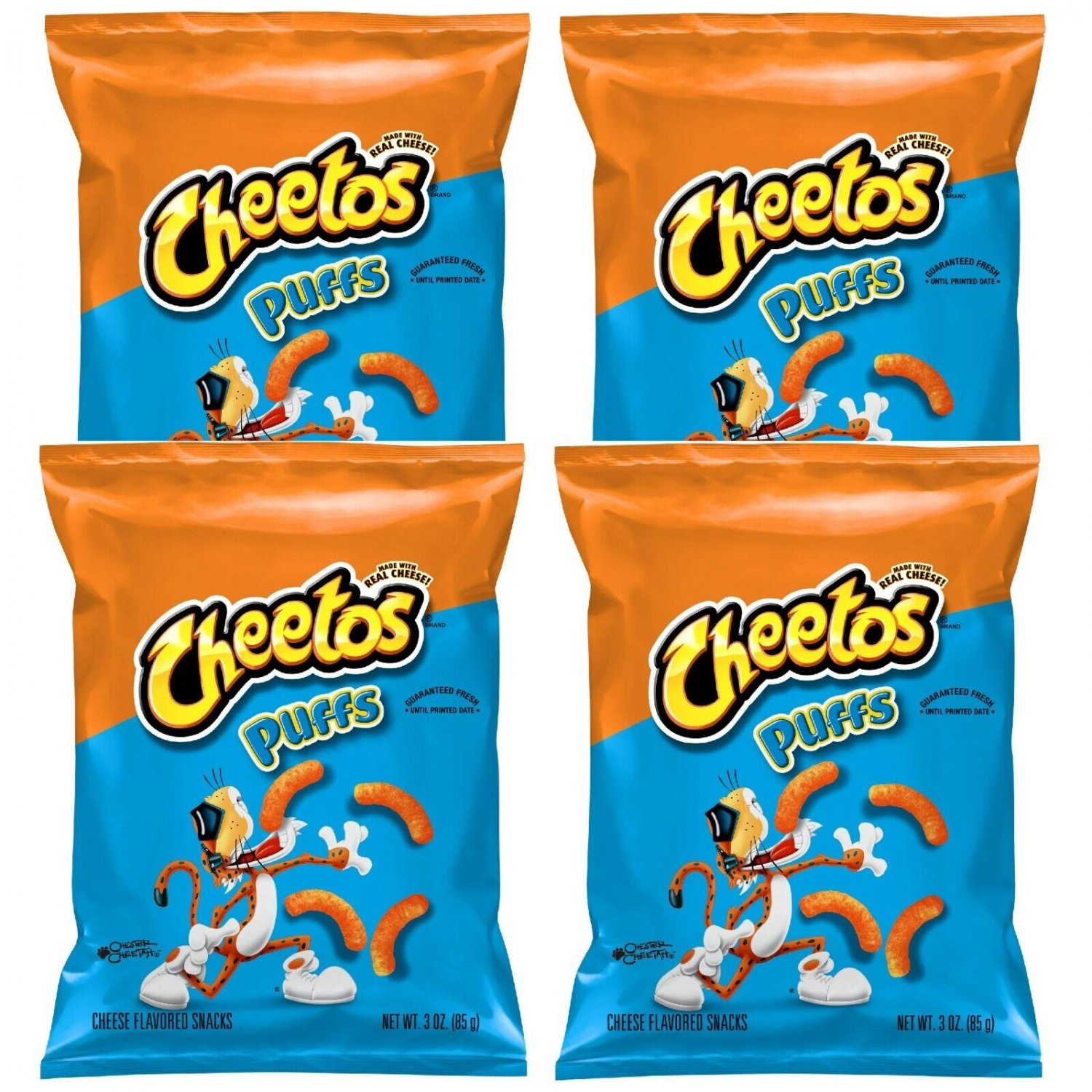 Cheetos Cheese Flavored Snacks, JUMBO PUFFS, 8 Oz. (Pack of 4)