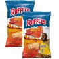Ruffles Potato Chips FLAMIN' HOT CHEDDAR & SOUR CREAM Flavored 8 oz - 2 Bags