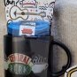Friends Hot Cocoa Gift Set, Ceramic BLACK Mug, Socks, Mix (3 Ps) "CENTRAL PERK"