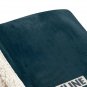 Lamb's Wool Throw Blanket, Reversible Microfur, Navy, 50" x 60"
