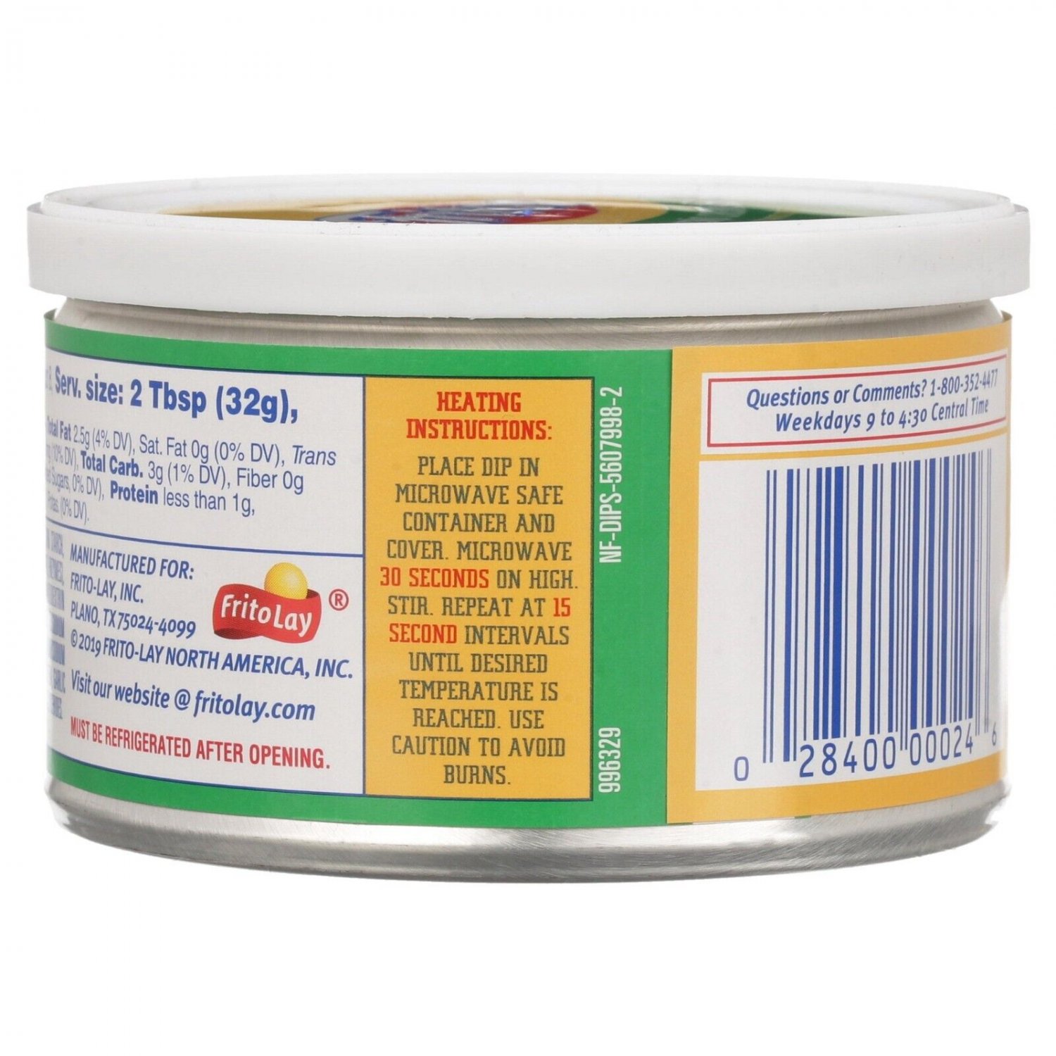 Fritos Cheese Creamy Dip, JALAPENO CHEDDAR Flavor, 9 Oz (6 Cans)