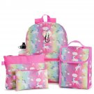 Love @ First Sight Girls 6-Piece Backpack & Accessories Set Pink Unicorn