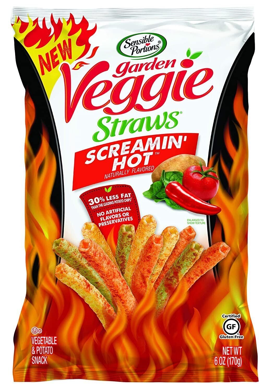 Sensible Portions Garden Veggie Straws, 6 Oz (5 Pack)