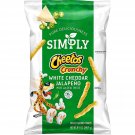 Simply Cheetos CRUNCHY White Cheddar Jalapeño Flavored Snacks 8.5 Oz (Pack of 4)