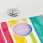 Your Zone Rainbow Stripe Hot Spot Safety PVC Bath Tub Mat 16"x27.5" Non-Slip Cup