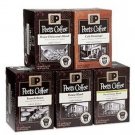 Peet's Coffee Single Cups Variety Sampler- 5 Boxes of Single Cup