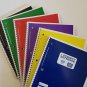 Spiral Notebook WIDE Ruled 1 subject Multi-Color Pk of 5 + 8 Mechanical Pencils