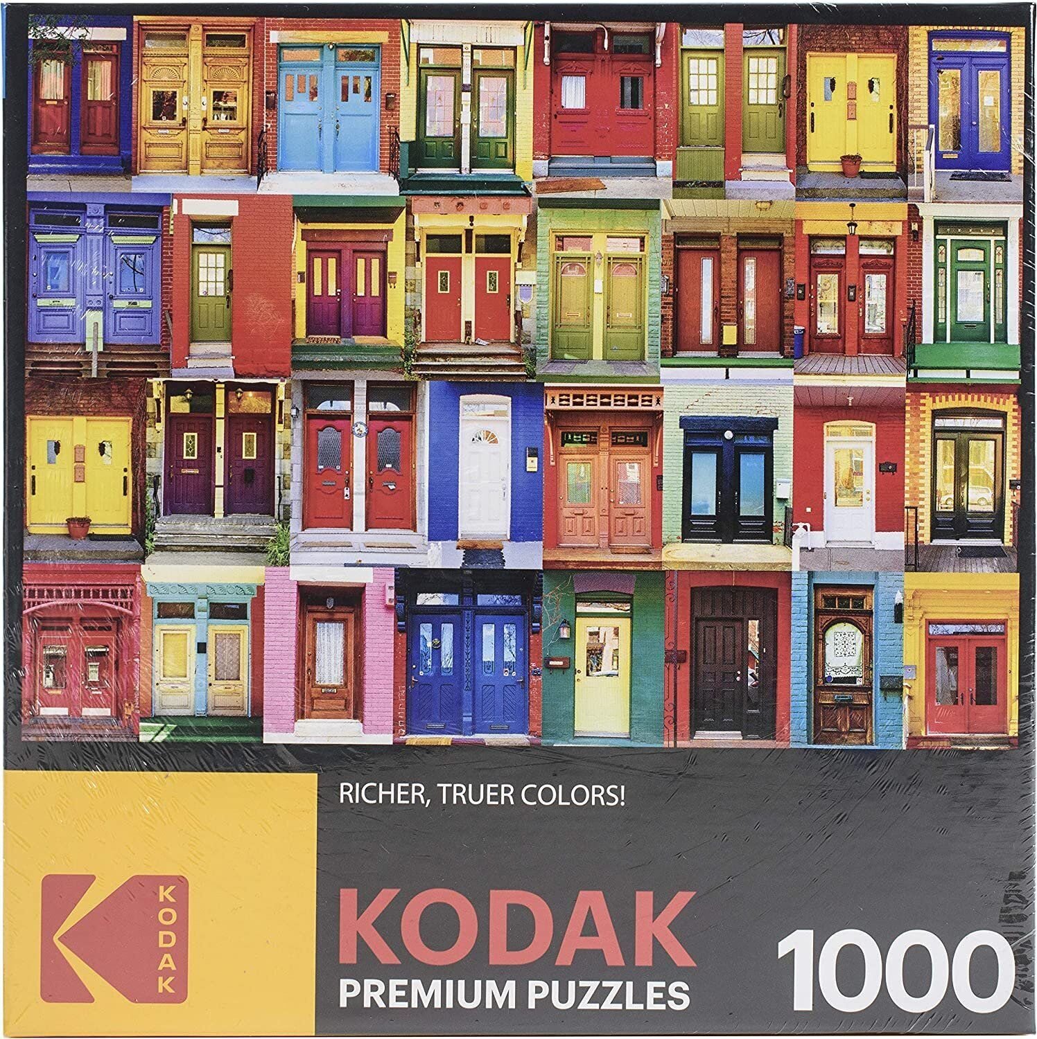 KODAK PREMIUM PUZZLES Colorful Montreal Doors Jigsaw Puzzle, Multicolor