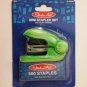 Stapler Set Staples included, Mini Size, 4 Assorted Blue Black Pink Green 3"x1"