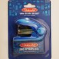 Stapler Set Staples included, Mini Size, 4 Assorted Blue Black Pink Green 3"x1"