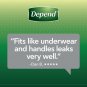 Depend Fit-FleX Incontinence Underwear for Men, Maximum Absorbency S/M 30 Ct.