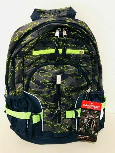 Eastsport Multi-Purpose Dynamic School Backpack-Grey Blue