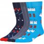 George Men's Novelty Beer Man Crew Socks, 3 Pack, 6-12