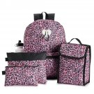Love @ First Sight Girls 6-Piece Backpack & Accessories Set Pink Black