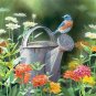 Susan Bourdet Jigsaw Puzzle 550 Pieces “Bluebird and Zinnias" Poster Included