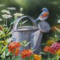 Susan Bourdet Jigsaw Puzzle 550 Pieces “Bluebird and Zinnias" Poster Included
