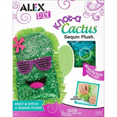 ALEX D.I.Y. Knot-a Cactus Sequin Plush