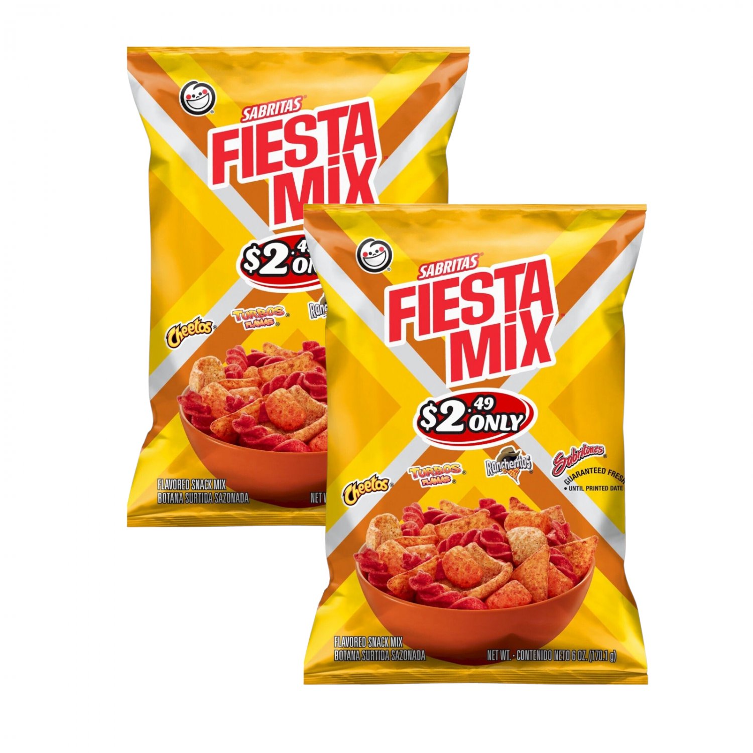 Sabritas FIESTA MIX Snack Mix 6.5oz Bag (Pack of 2)