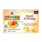 Twinings PEACH & ORANGE Herbal Caffeine Free Tea 16 Bags ea (2 Pack)