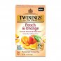 Twinings PEACH & ORANGE Herbal Caffeine Free Tea 16 Bags ea (2 Pack)