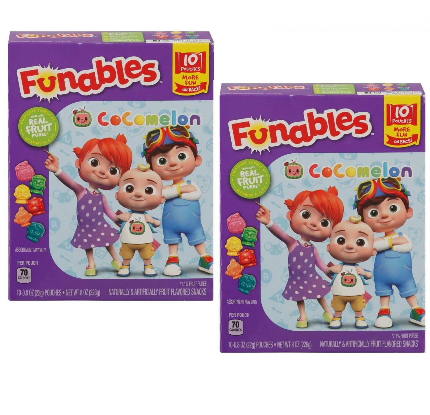 Fruit Snacks Flavored 10 Pouches Funables Gluten Free JUN 2024