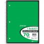 Top Flight Spiral Notebook COLLEGE 1 Subject 70 Sheets Assorted Colors 5 PACK