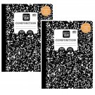 Composition Books WIDE Rule Poly Marble 80ct 9.75x7.5 (Pack of 2) Pen & Gear