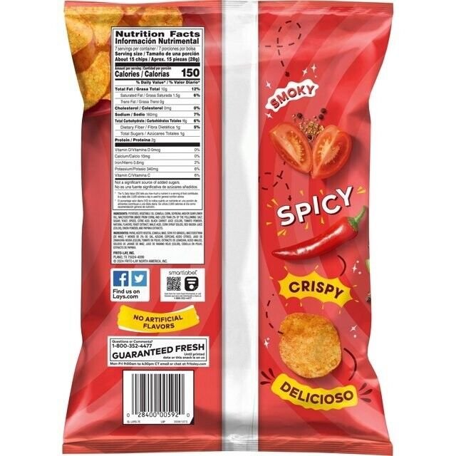 Sabritas Potato Chips ADOBADAS Flavor Snacks 7 Oz (2 Bags)