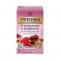 Twinings POMEGRANATE & RASPBERRY Herbal 2 Boxes 20 Individual Wrapped Bags 1.4oz