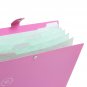 U Brands U-Eco 6 Pocket Expandable File Folder, Open Top Folder, Pink and Gray