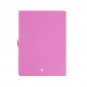 U Brands U-Eco 6 Pocket Expandable File Folder, Open Top Folder, Pink and Gray
