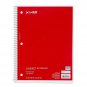 Spiral Notebook WIDE Rule 1 Subject 70 Sheets 5 Pack Assorted Colors 10.5"x8"