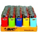 50 FIFTY MINI BIC DISPOSABLE LIGHTERS BULK-ASSORTED COLORS