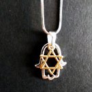1'' x .75'' silver and gold plated Hamsa חמסה (protection power)