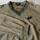Ashworth Mountain Dew Embroidered Logo Large Tan Polyester Golf V-Neck Wind Jacket