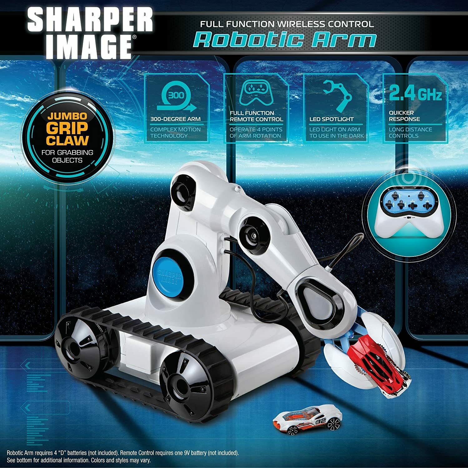 SHARPER IMAGE Full Function Wireless Remote Control Robotic Arm