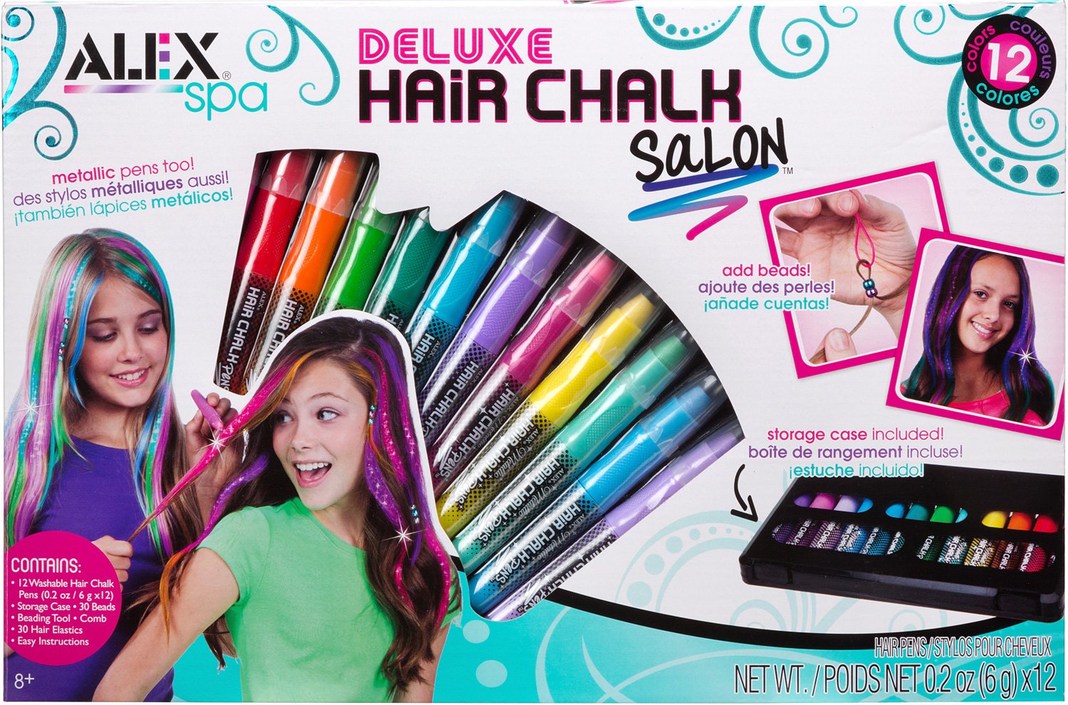 ALEX Spa Deluxe Hair Chalk Salon Lets You Add Bright Colors & Metallic