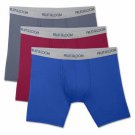 Fruit of the Loom 2XL Regular 3 Pack Premium 100% Cotton Boxer Briefs 44/46 in. waist Random Colors