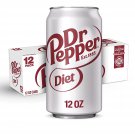 Diet Dr Pepper Soda, 12 fl oz cans, (1) 12 pack